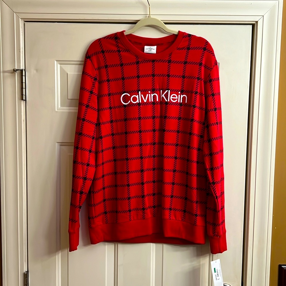 NWT Calvin Klein Comfort Fleece Long Sleeve Top